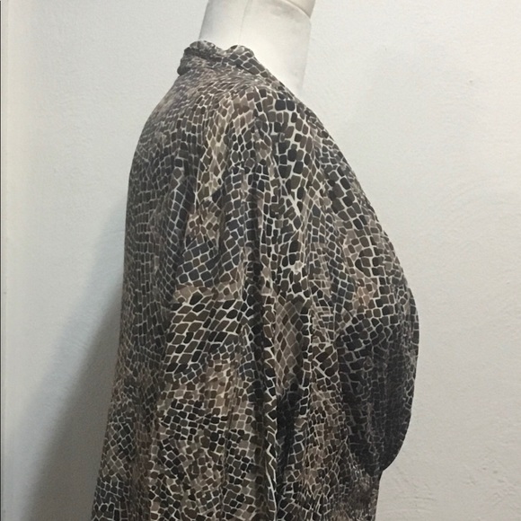 S.L.B. By Sunny Leigh Sz Large 100% Silk Blouse - Picture 6 of 8